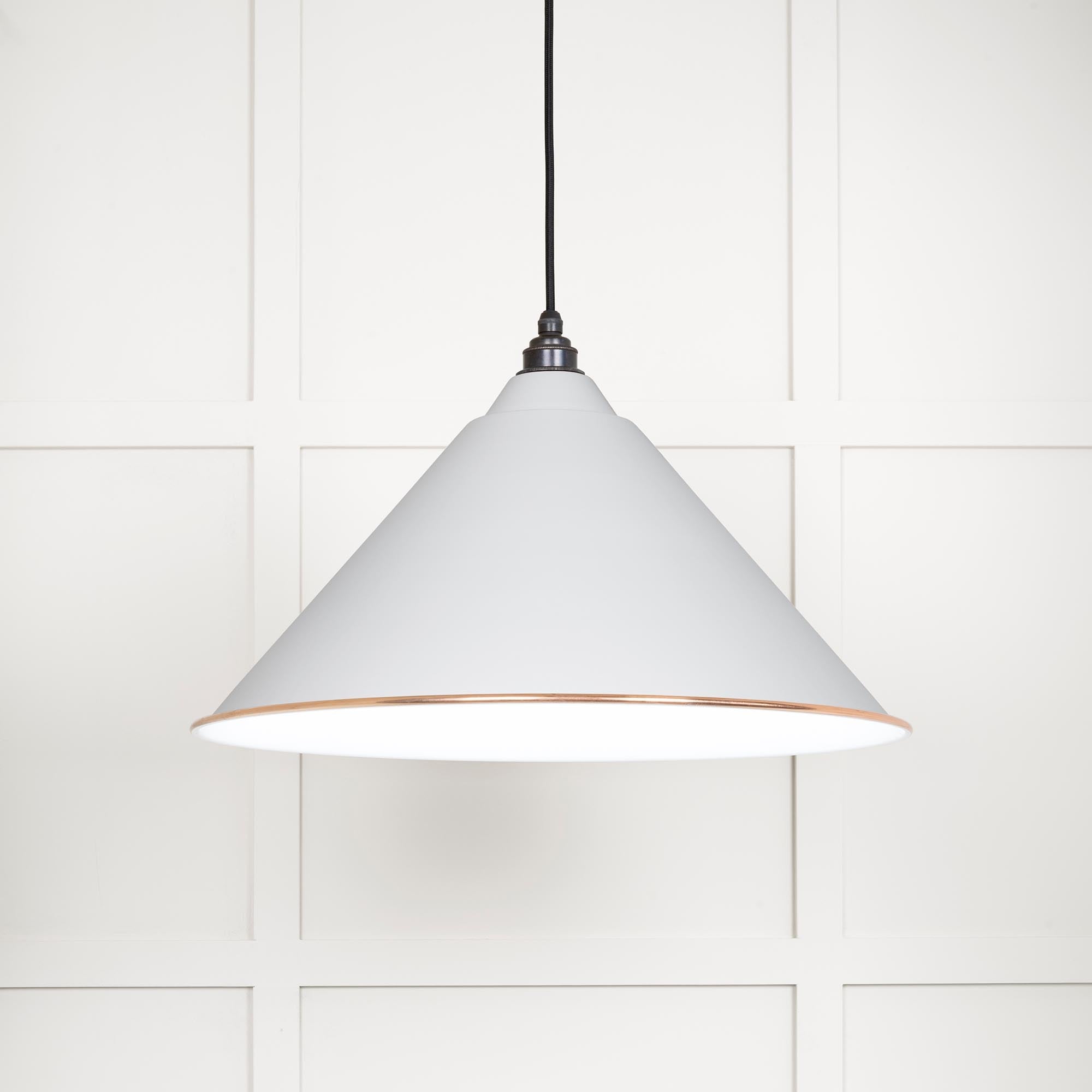 White Gloss Hockley Pendant | Accent Flock - From The Anvil - EB London