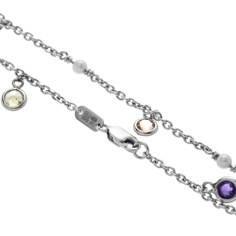 gemstone and cultured pearl bracelet by Deakin & Francis at EB London