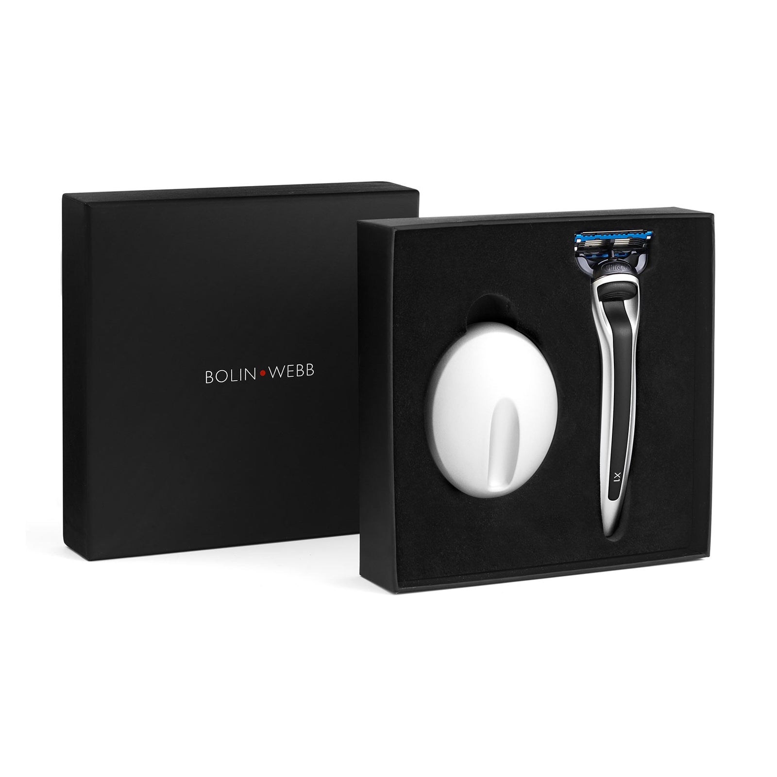 X1 Argent Shaving Set with Stand(Gillette Fusion5 Razor) - Bolin Webb - EB London