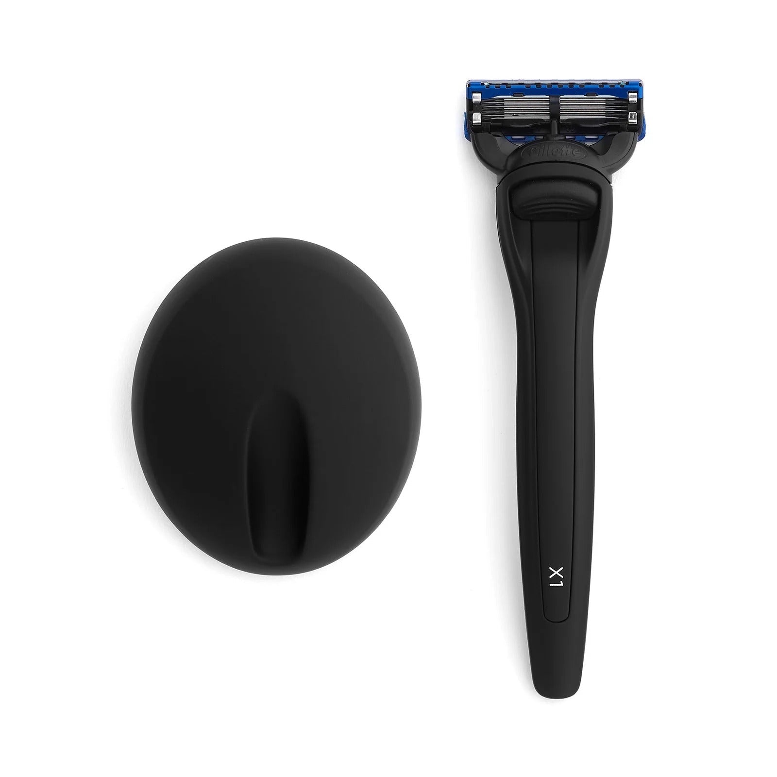 X1 Matte Black Shaving Set with Stand (Gillette Fusion5 Razor) - Bolin webb - EB London