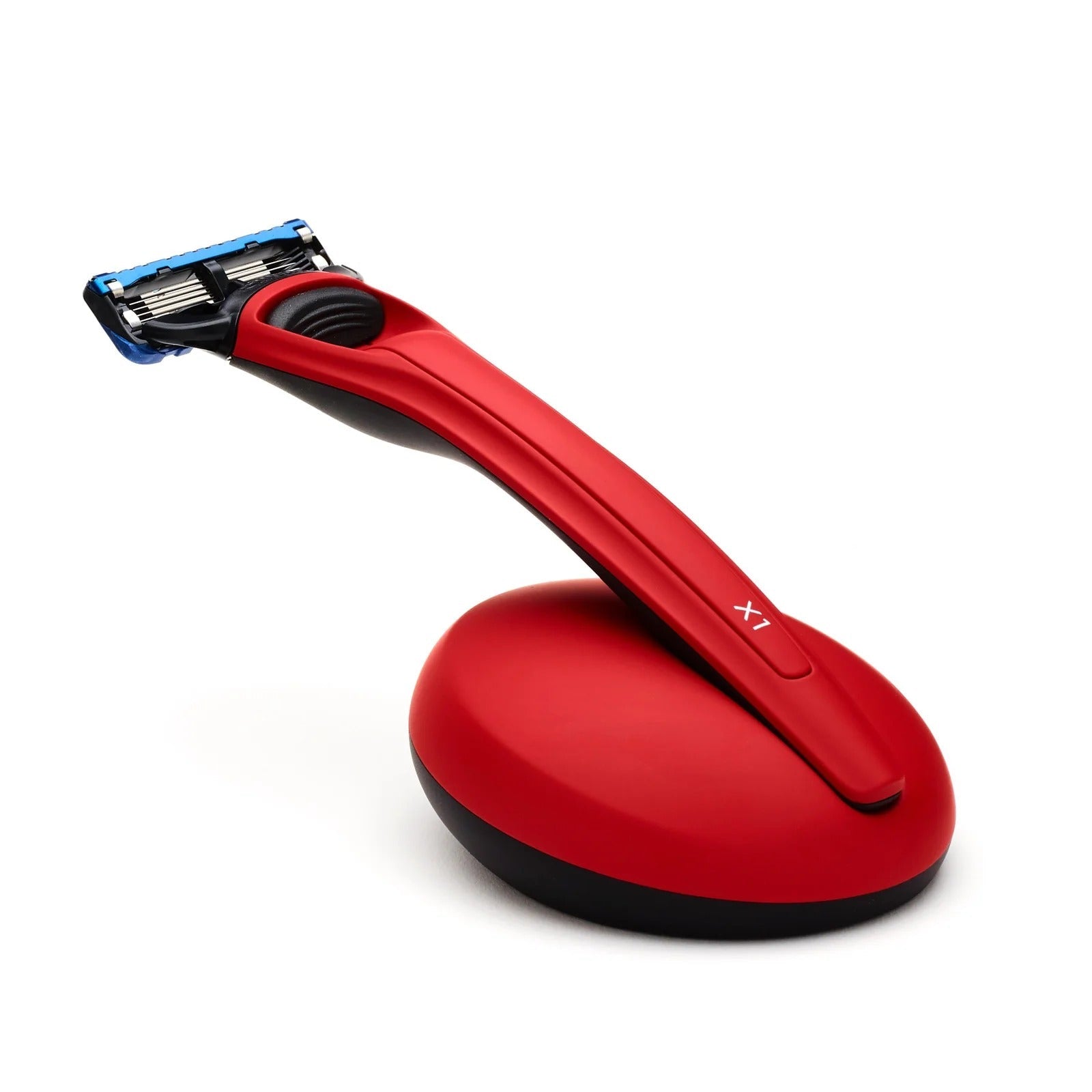X1 Matte Red Shaving Set with Stand (Gillette Fusion5 Razor) - Bolin Webb - EB London