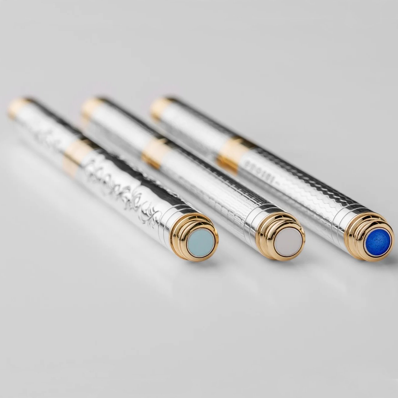 Yard-O-Led - Pocket Barley Wave Fountain Pen - Sterling Silver - EB London