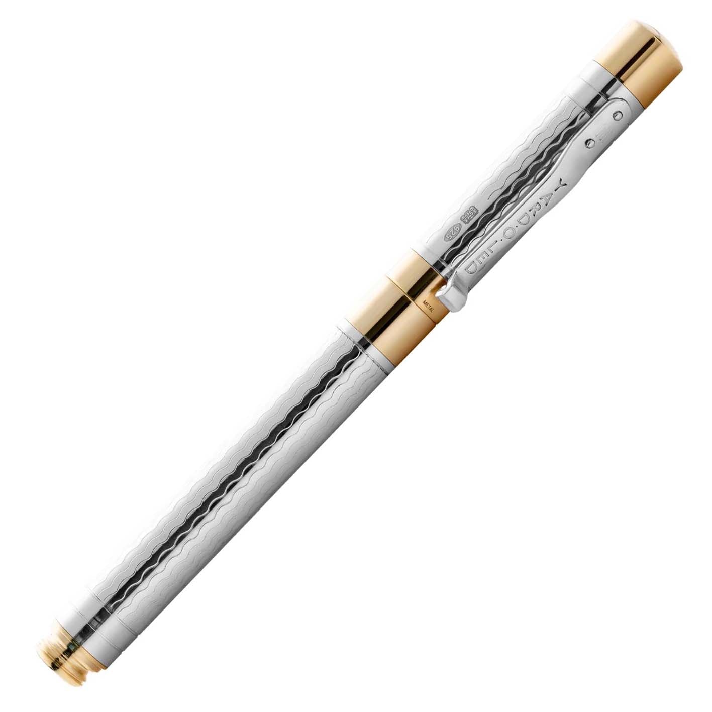 Yard - O - Led - Pocket Barley Wave Sterling Silver Fountain Pen - EB London