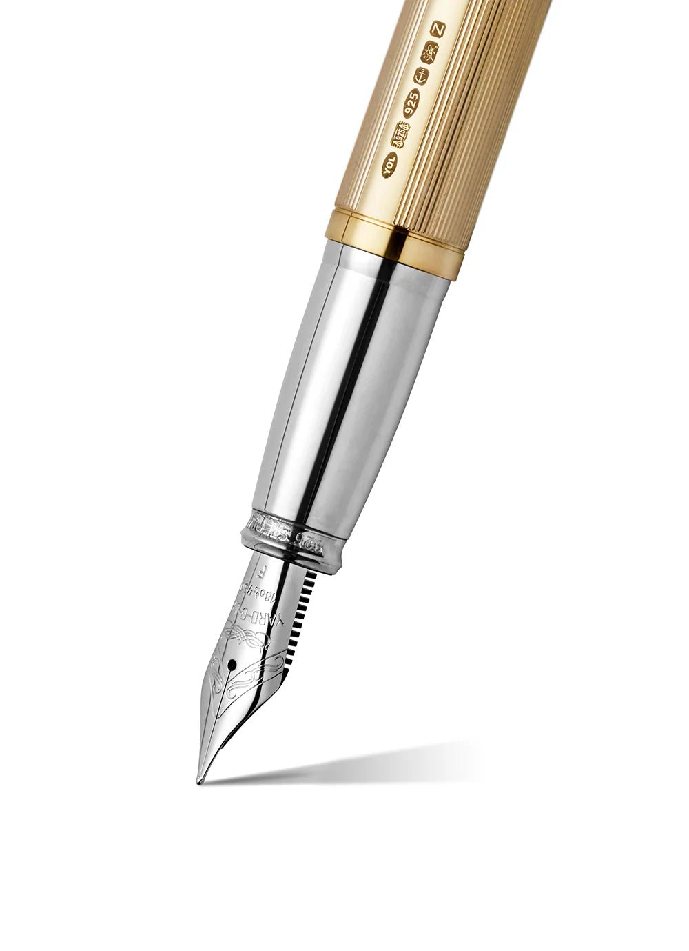 Yard-O-Led - The Pinstripe 72 Gold Vermeil Grand Fountain Pen - EB London