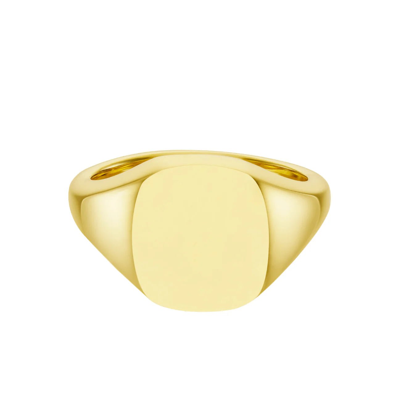 Yellow Gold Cushion Signet Ring (12x10mm) - 9ct - Deakin & Francis - EB London