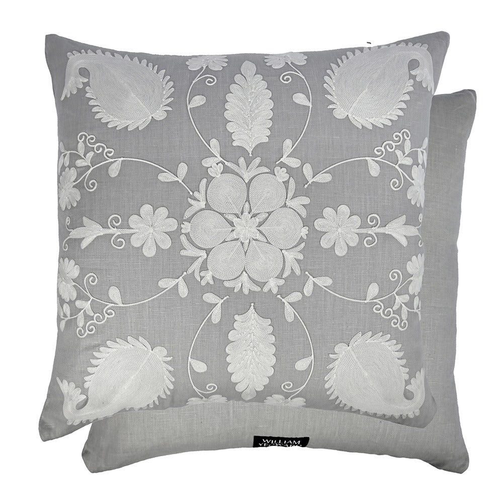 William Yeoward Zinnia - Dove 60x60cm Cushion luxury cushion - EB London product image 1
