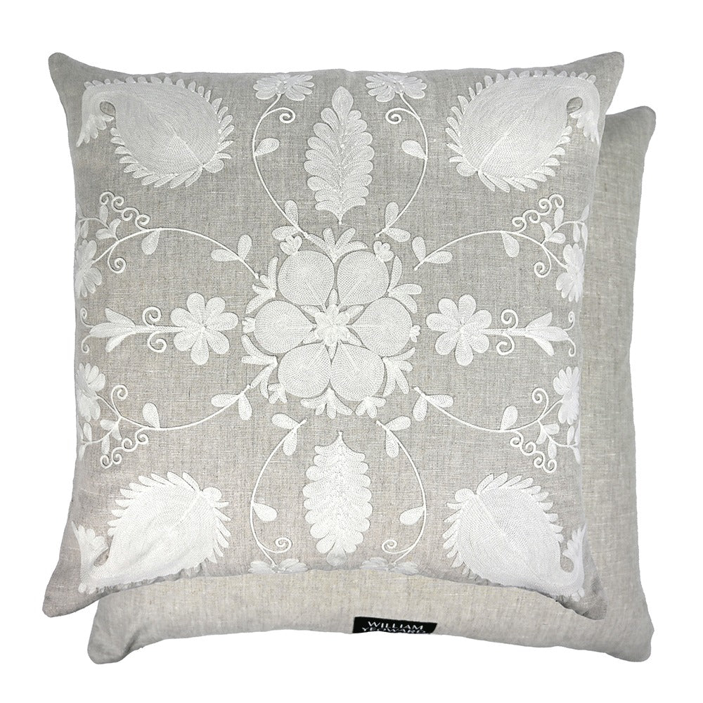 William Yeoward Zinnia - Natural 60x60cm Cushion luxury cushion - EB London product image 1