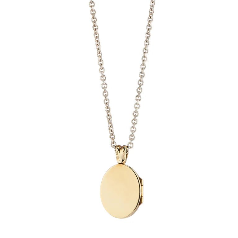 18ct Gold Dark Pink And Mauve Enamel Locket – Deakin & Francis - EB London