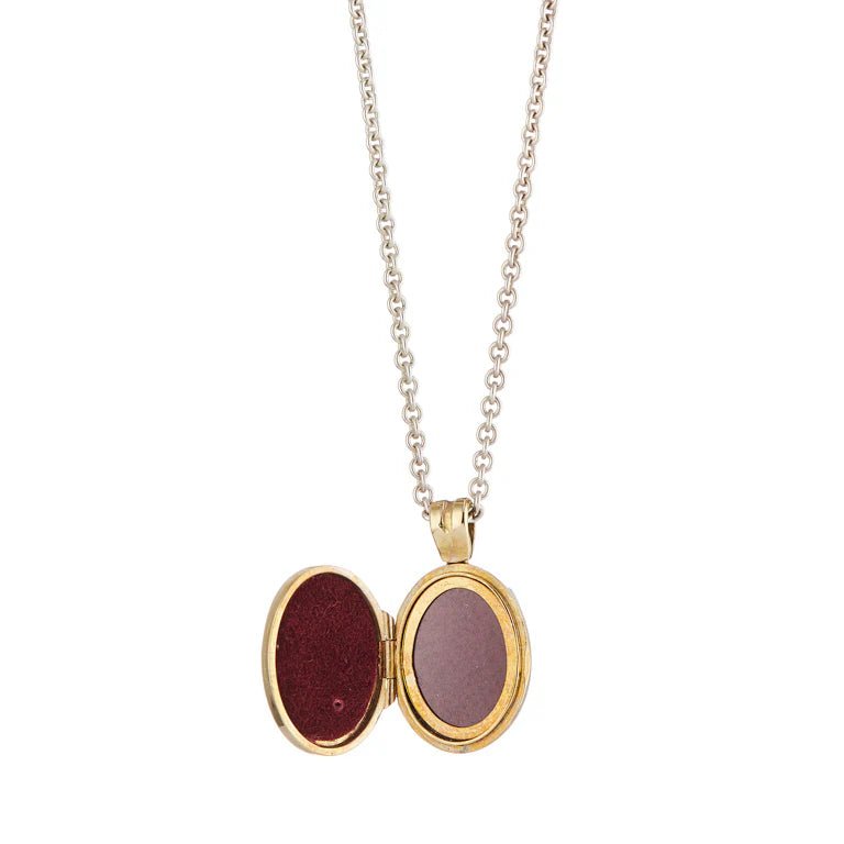 18ct Gold Dark Pink And Mauve Enamel Locket – Deakin & Francis - EB London