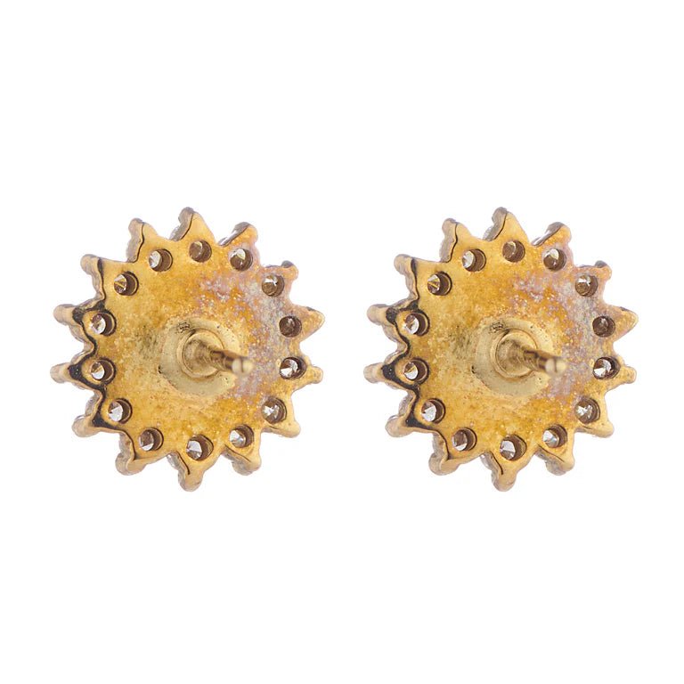 18ct Gold Diamond & Cultured Pearl Cluster Earrings – Deakin & Francis - EB London