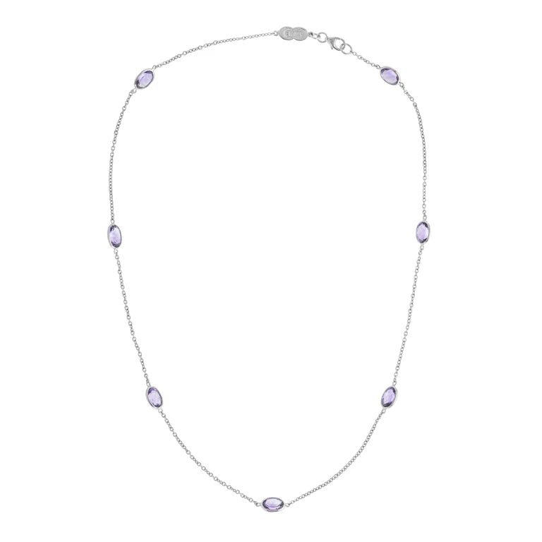 18ct White Gold Amethyst Necklace – Deakin & Francis - EB London