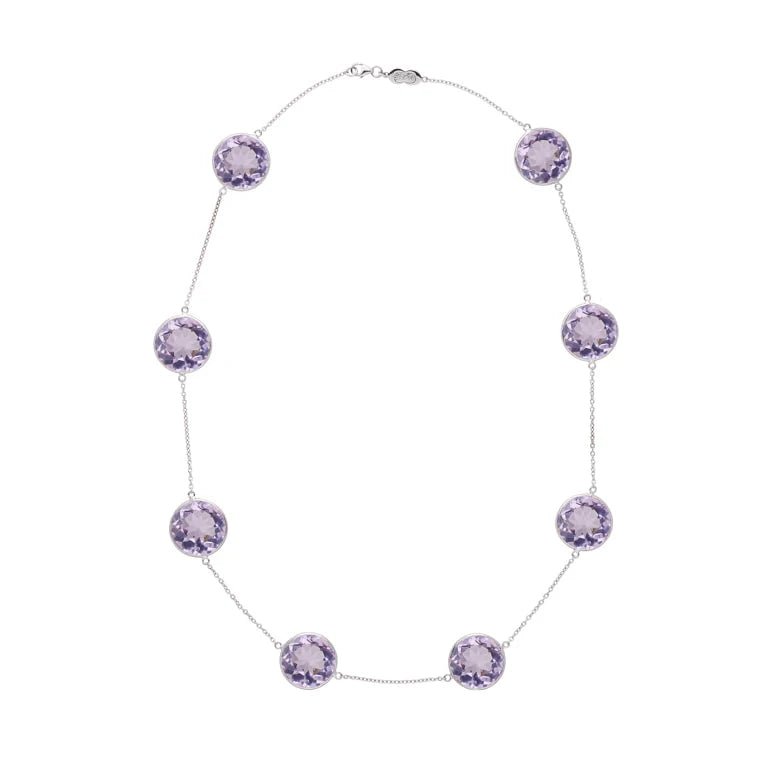 18ct White Gold Pale Amethyst 20" Necklace – Deakin & Francis - EB London