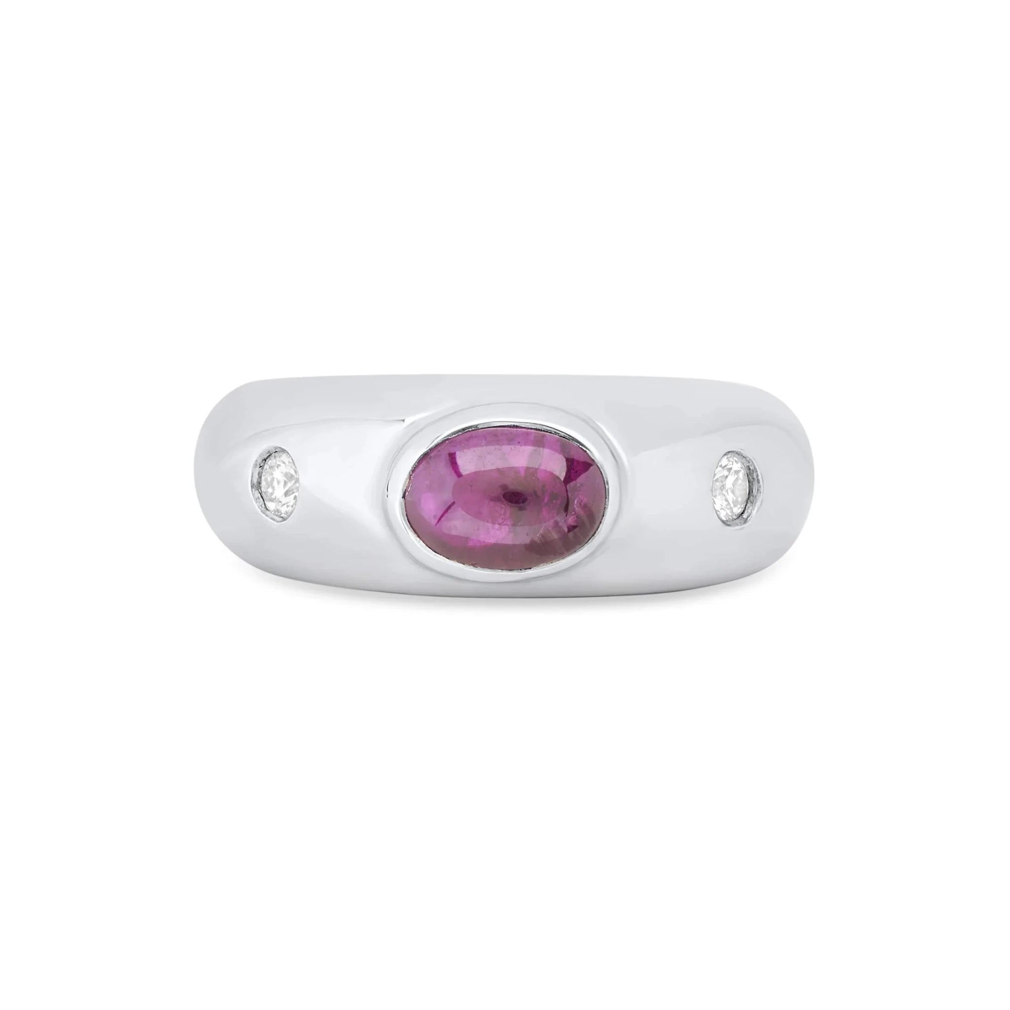 18ct White Gold Ruby Diamond Ring – Deakin & Francis - EB London