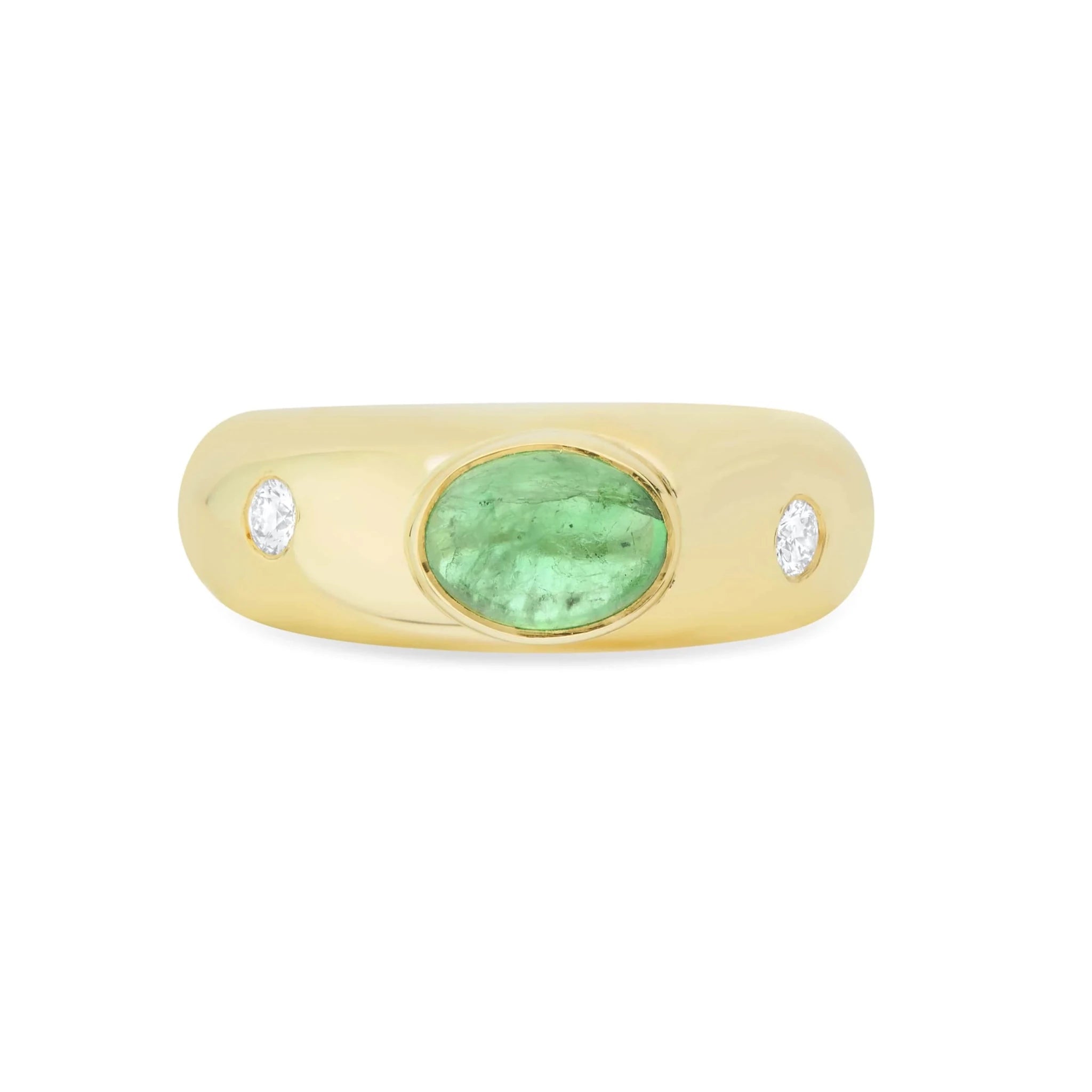 18ct Yellow Gold Emerald and Diamond Ring – Deakin & Francis - EB London