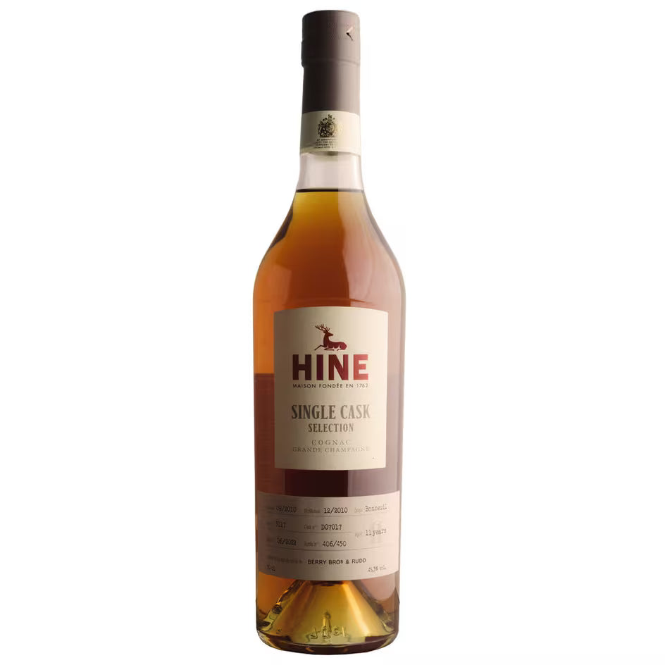 2010 Hine Single Cask Selection, Lot No. 3117, BB&R Exclusive, Grande Champagne Cognac (45.3%) - EB London