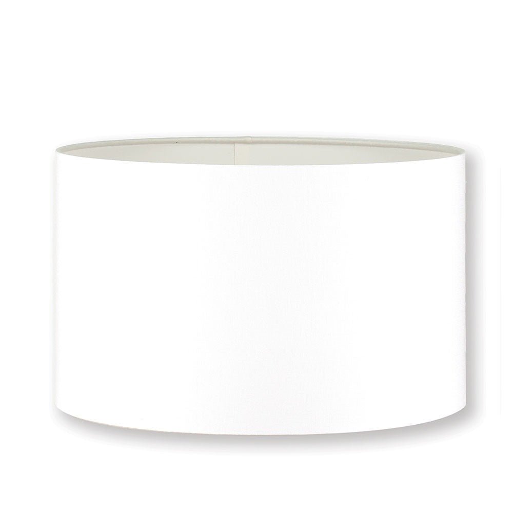 William Yeoward 45cm Drum Lampshade in Satin with White Liner luxury table lamp - EB London product image 1