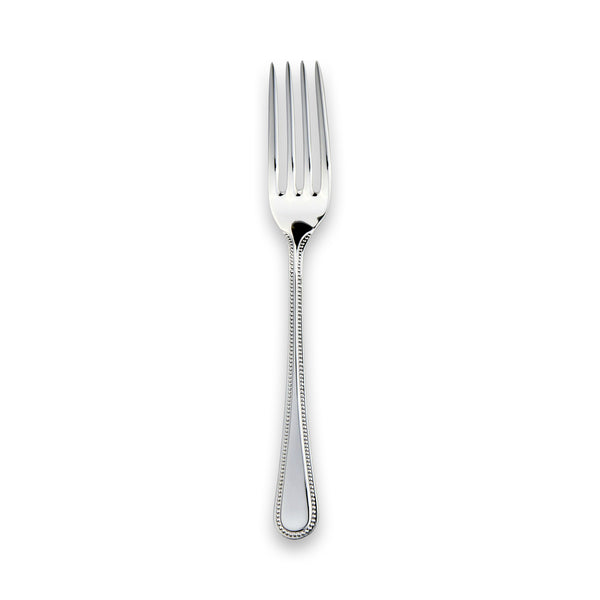 EB London by Carrs Silver sterling silver table fork with beaded edge, hallmarked, 206mm