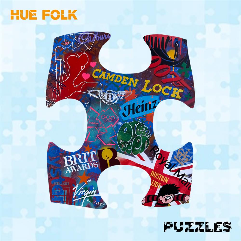 Hue Folk - British Puzzle VII - Original British Art - EB London