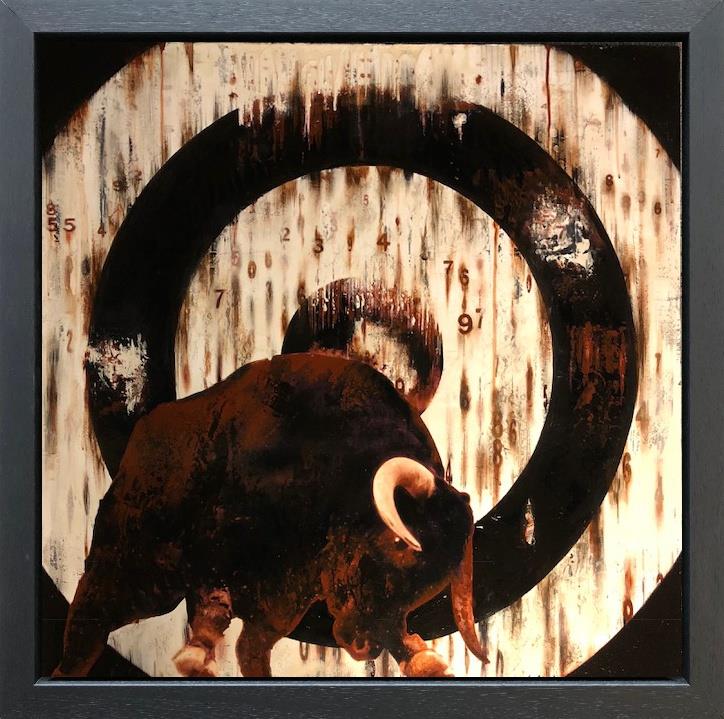 Linda Charles - Bullish on Wall Street - Original British Art - EB London