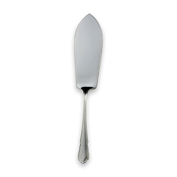 Carrs Silver Dubarry fish serving blade with Rococo scrollwork handle, hallmarked sterling silver, 316mm