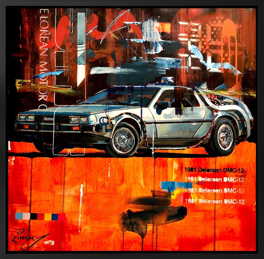 Zinsky - Delorean DMC 12 - Original British Art - EB London