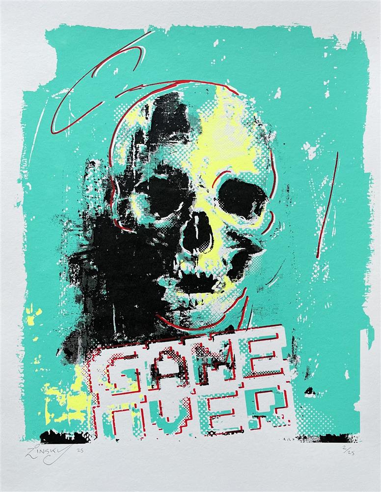 Zinsky - Game Over - Screenprint - Limited Edition British Art - EB London