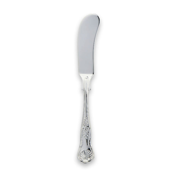 Carrs Silver sterling silver Kings butter spreader with Rococo shell and scroll handle, hallmarked, 150 mm