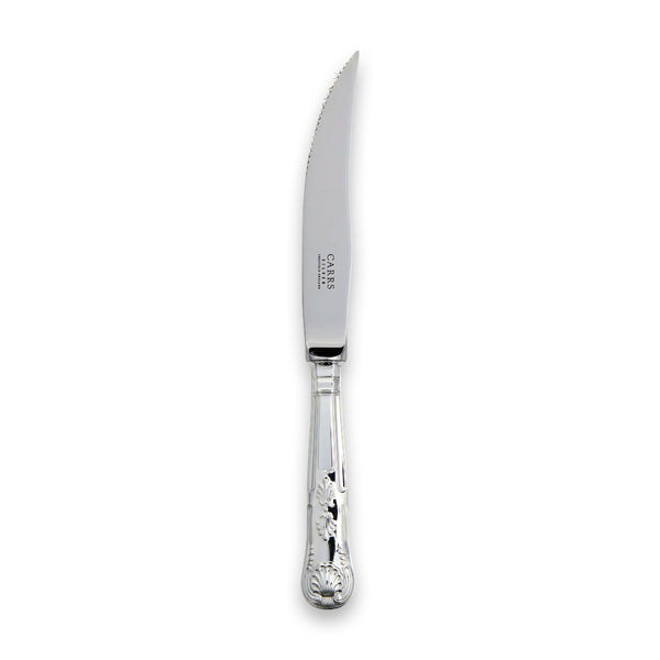 Carrs Silver sterling silver steak knife, Kings collection, hallmarked, 220mm