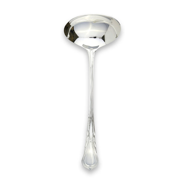 Carrs Silver sterling silver Lily soup ladle with floral handle motifs, hallmarked, 305mm