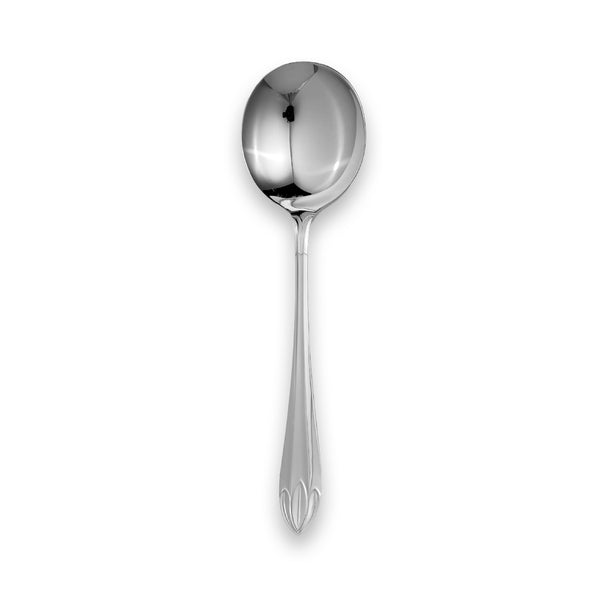 EB London Carrs Silver sterling silver Lotus soup spoon, hallmarked, 174mm