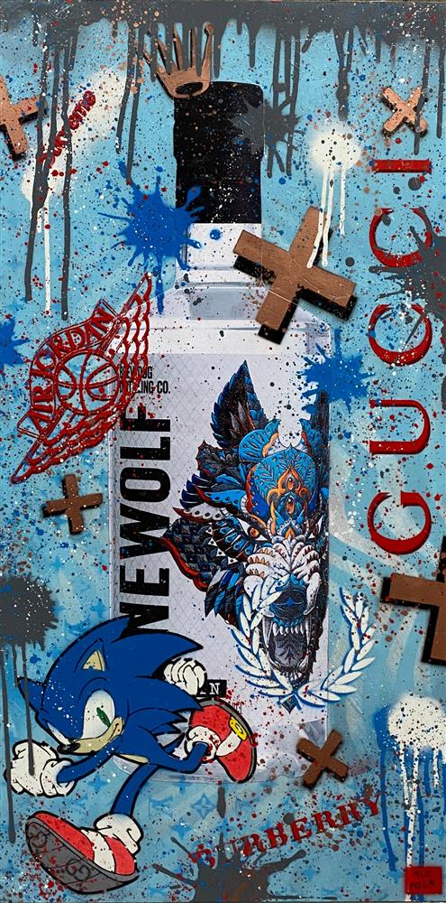 Hue Folk - Lone Wolf Gin - Original British Art - EB London