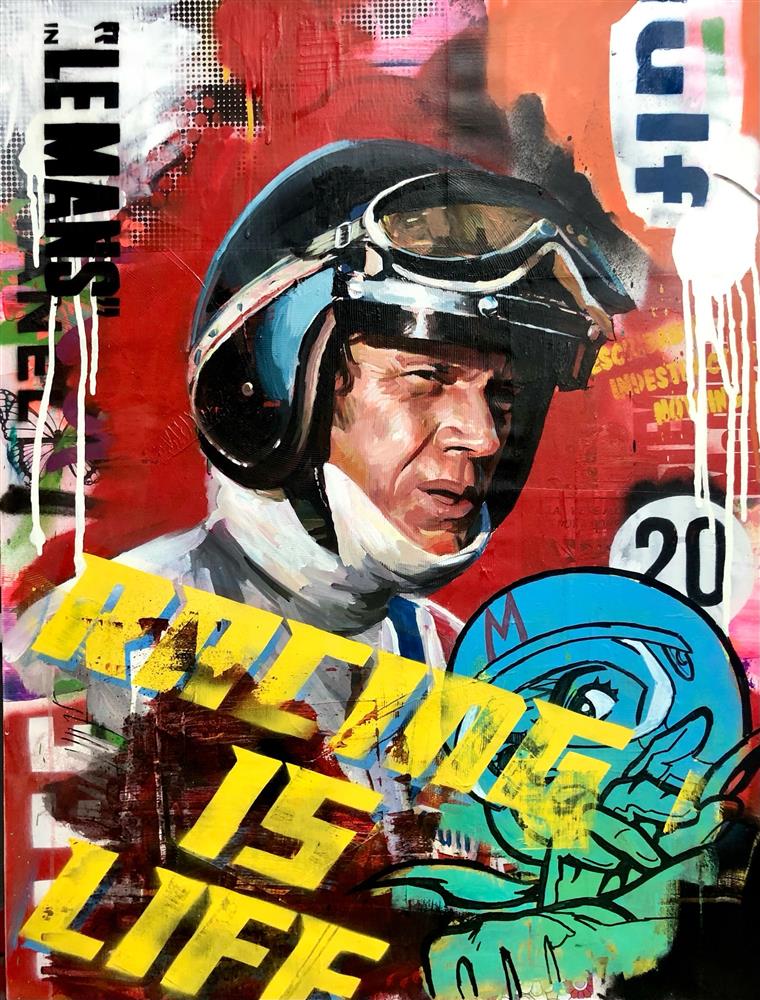 Zinsky - McQueen In Le Mans - Original British Art - EB London