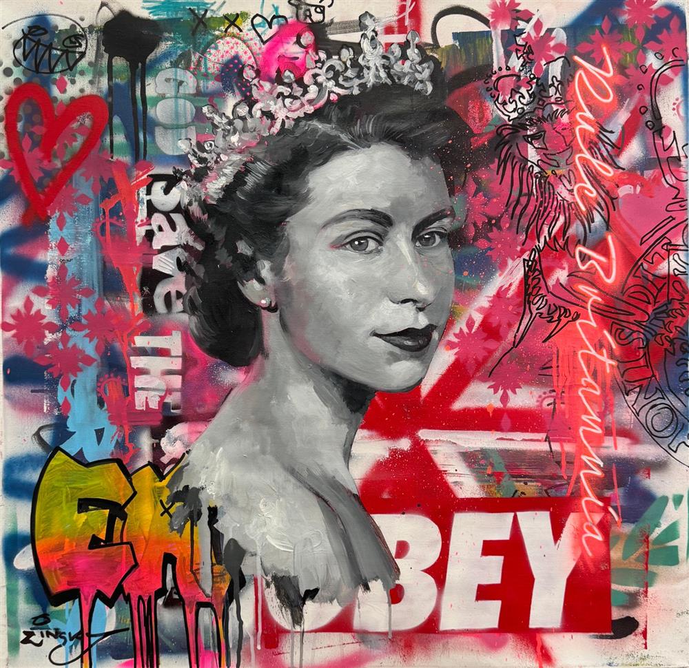 Zinsky - Obey Her Majesty - Original British Art - EB London