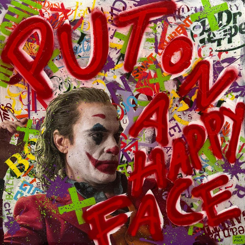 Hue Folk - Put On A Happy Face - Original British Art - EB London