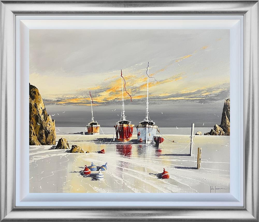 John Horsewell - The Golden Coastline - Radiant Shorelight Landscape Art - EB London