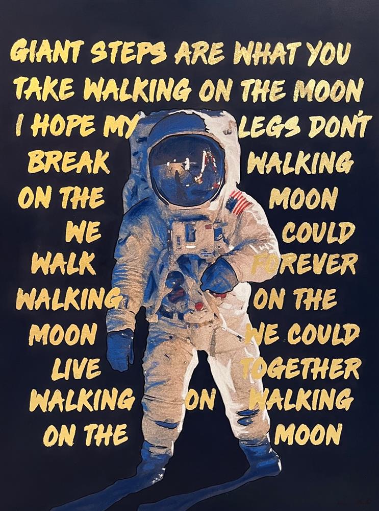 Linda Charles - Walking On The Moon - Police/Armstrong II - Original British Art - EB London