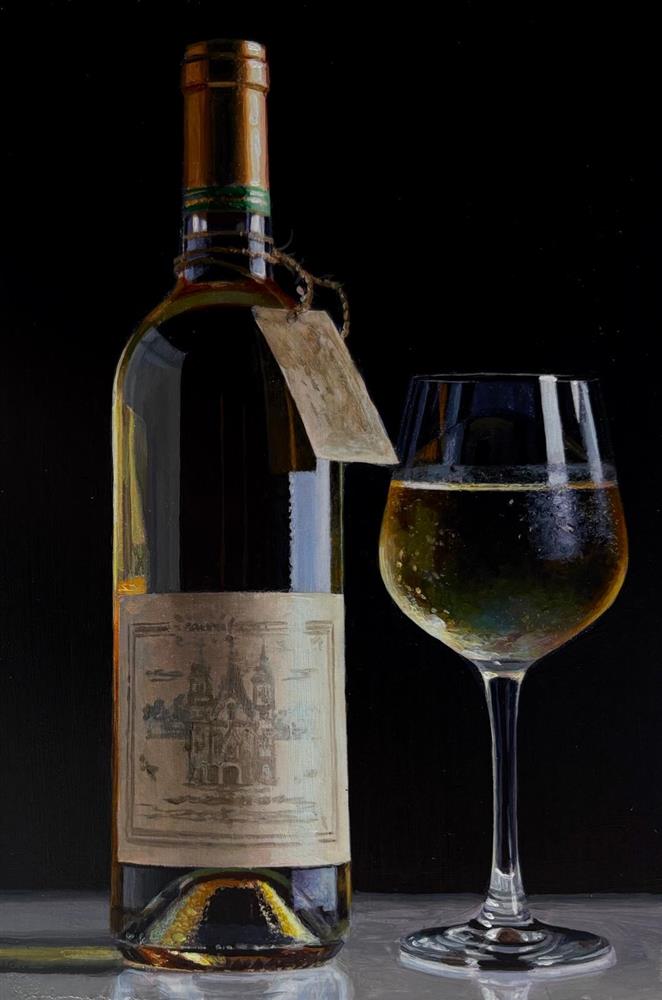 Tony Owens - White Wine And Bottle - Original British Art - EB London
