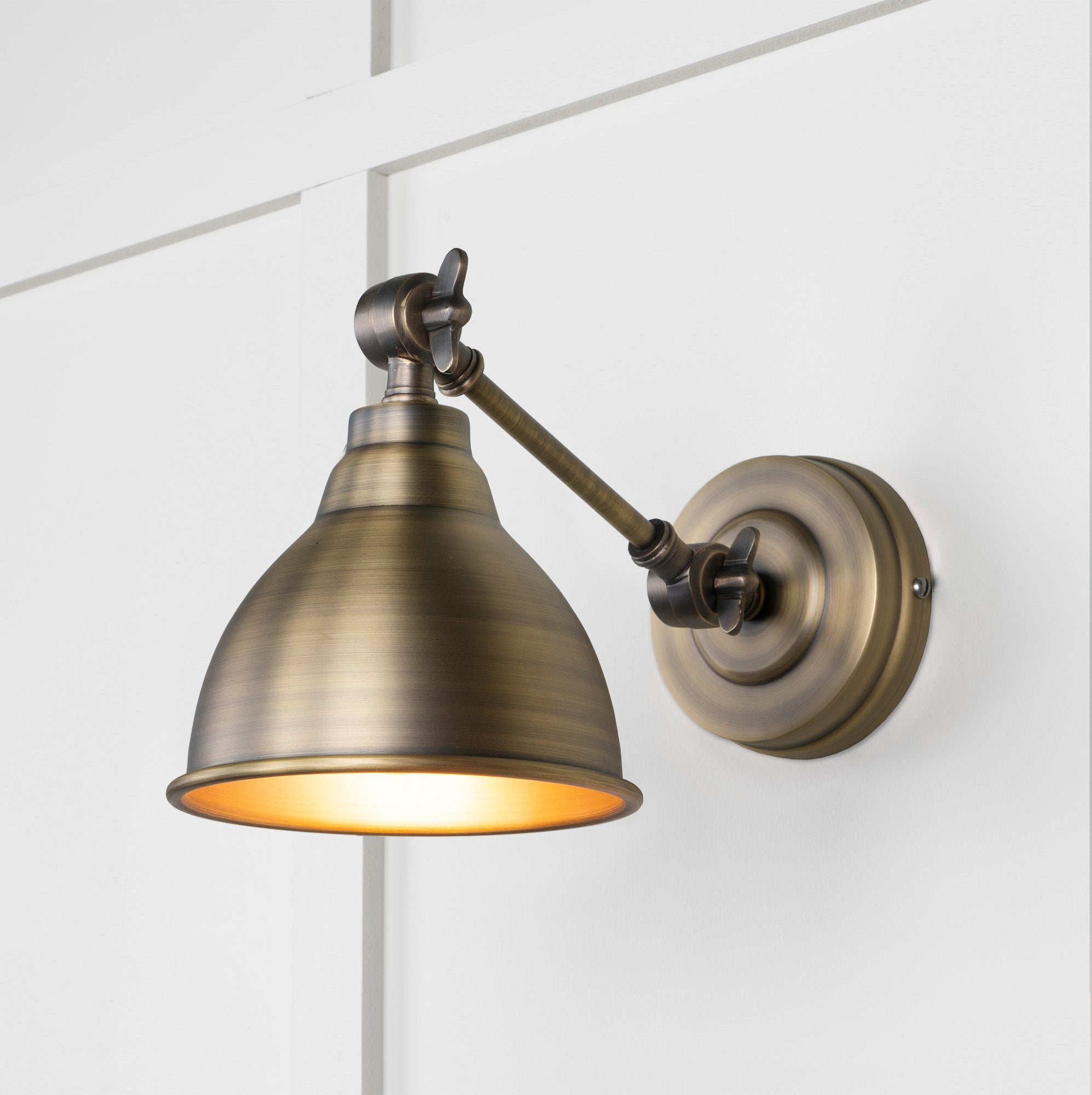 Aged Brass Brindley Wall Light | Aged Brass - From the Anvil - EB London