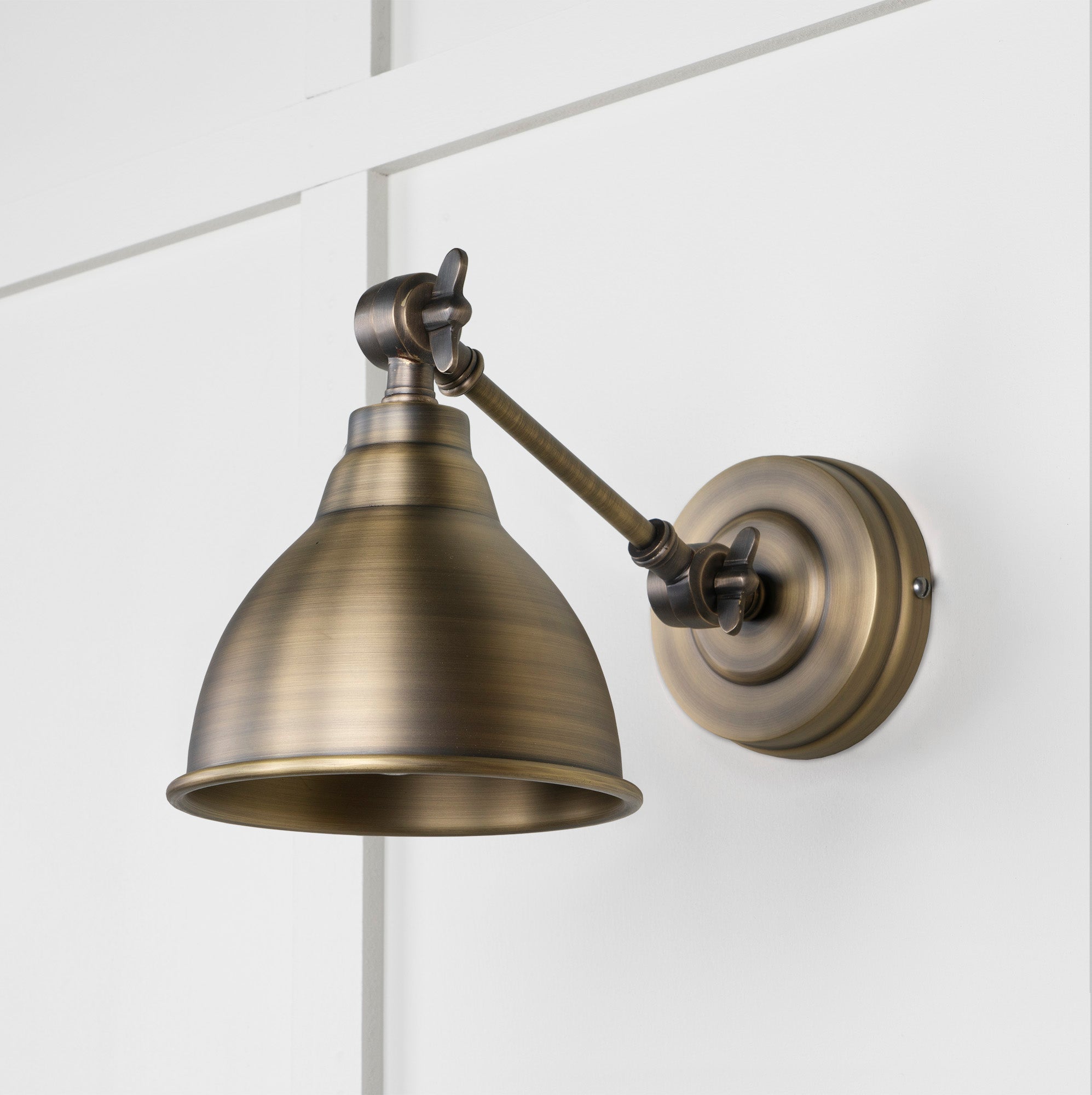 Aged Brass Brindley Wall Light | Aged Brass - From the Anvil - EB London