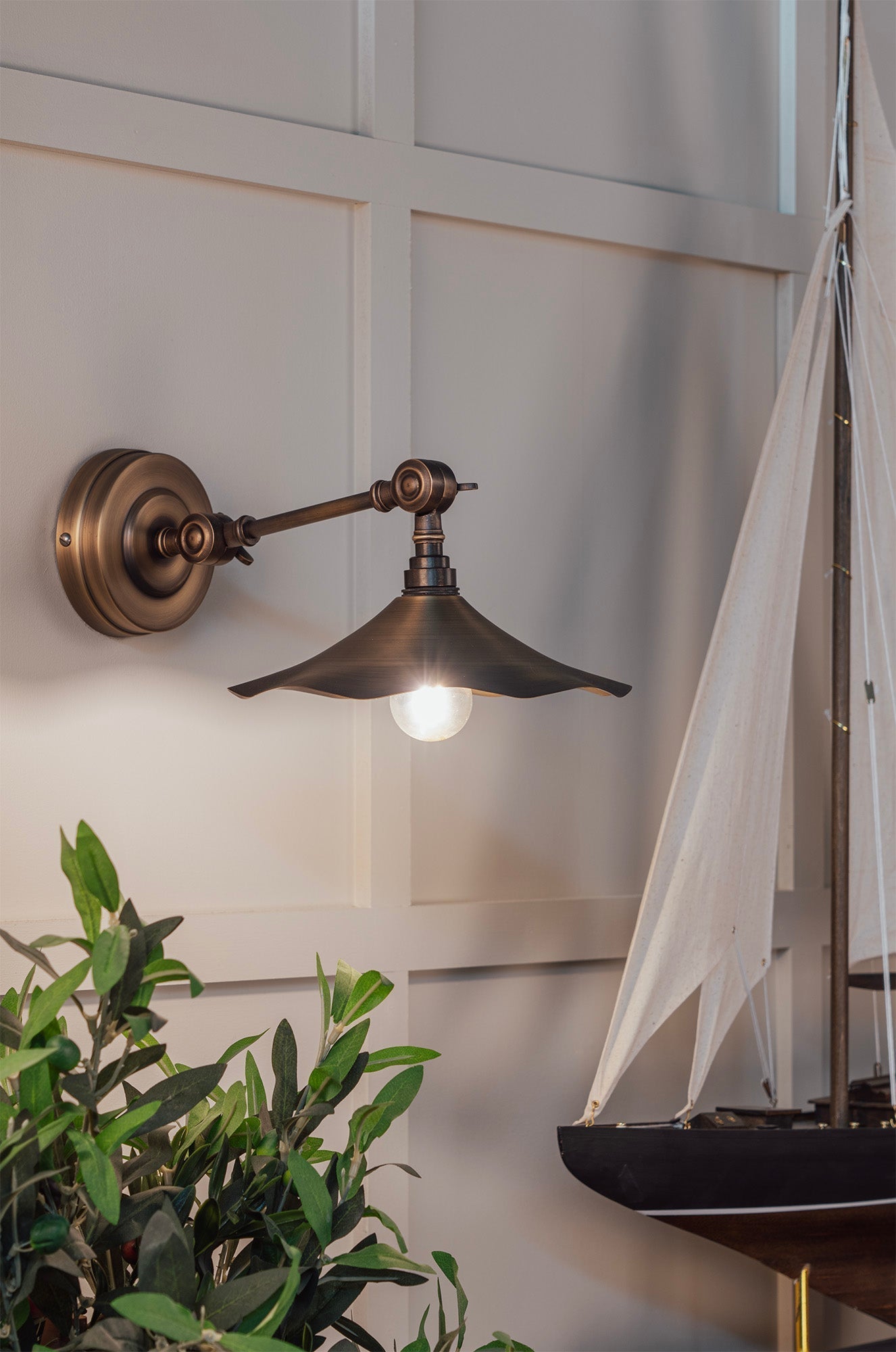 Aged Brass Flora Wall Light | Aged Brass - From The Anvil - EB London