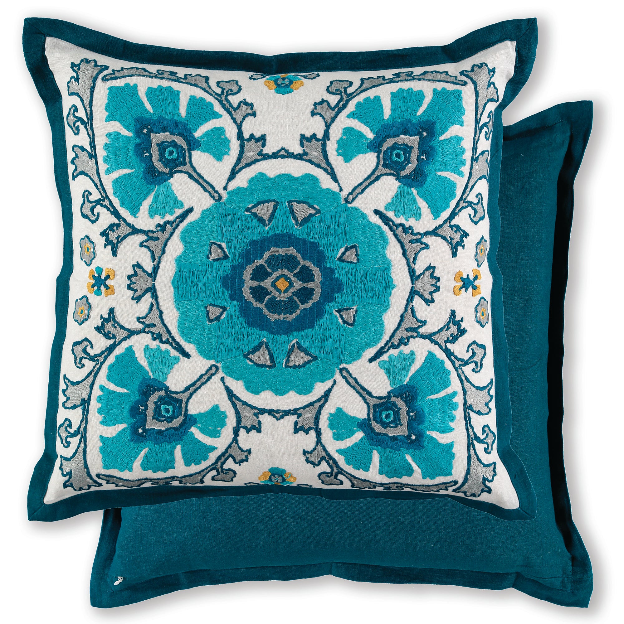 William Yeoward Alexi- Peacock 50x50 Cushion luxury cushion - EB London product image 1