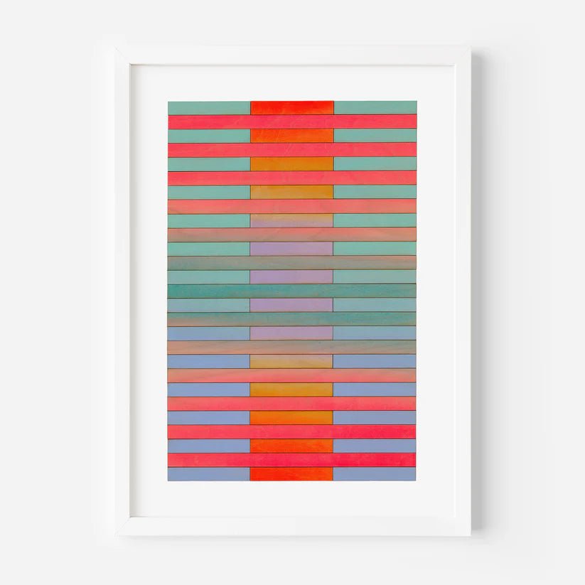Amelia Coward California Stripe Colour Study Limited Edition Unframed Print in A Sizes - EB London