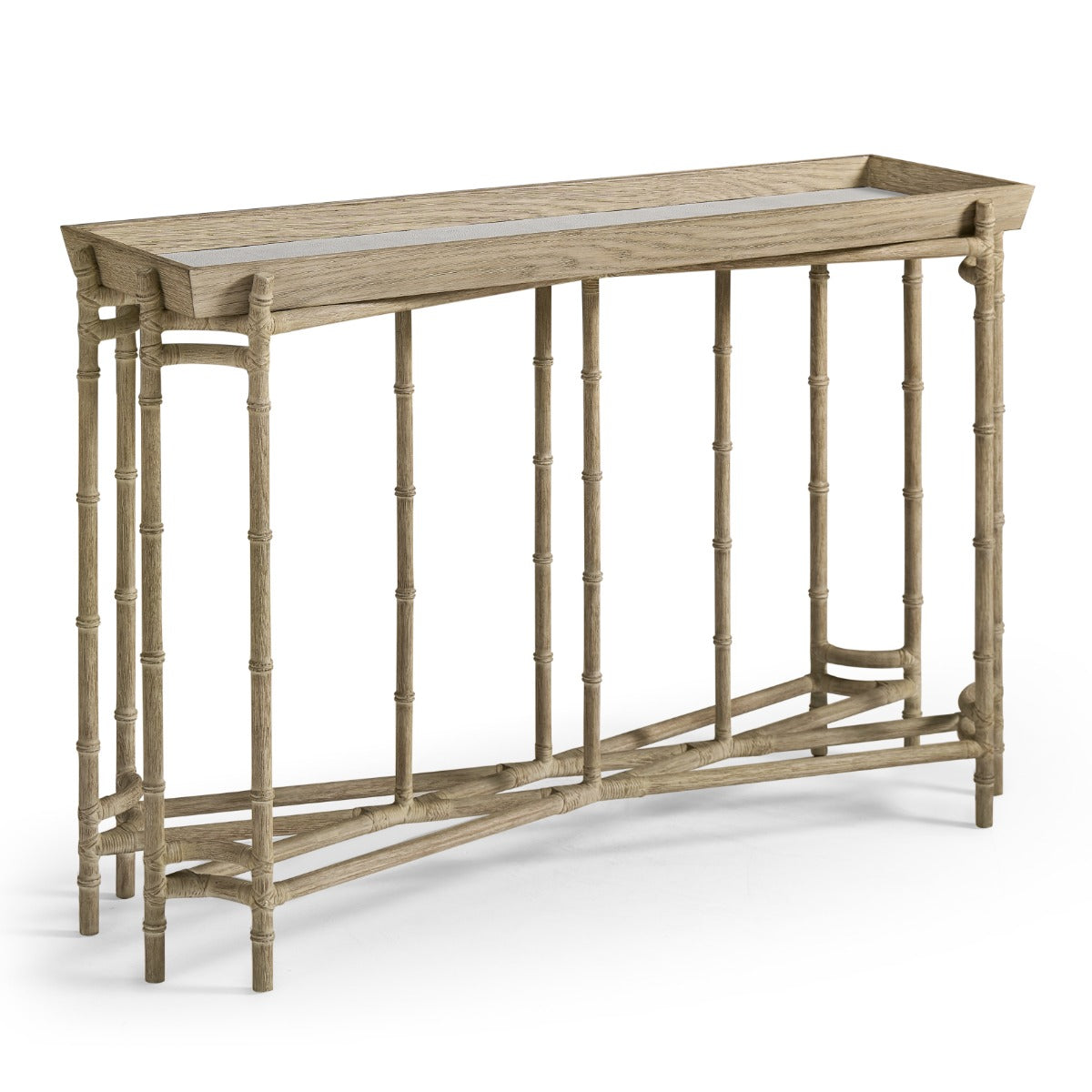 William Yeoward Bamburgh Console Table Base in Greyed Oak luxury furniture - EB London product image 1