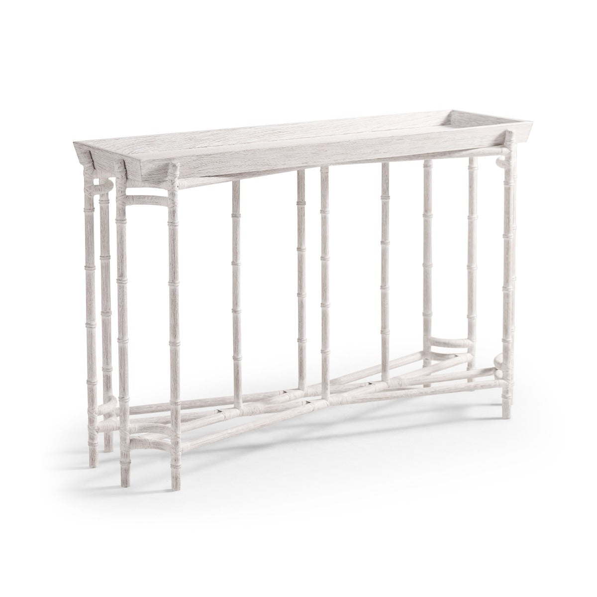 William Yeoward Bamburgh Console Table Base in Whitened Oak luxury furniture - EB London product image 1
