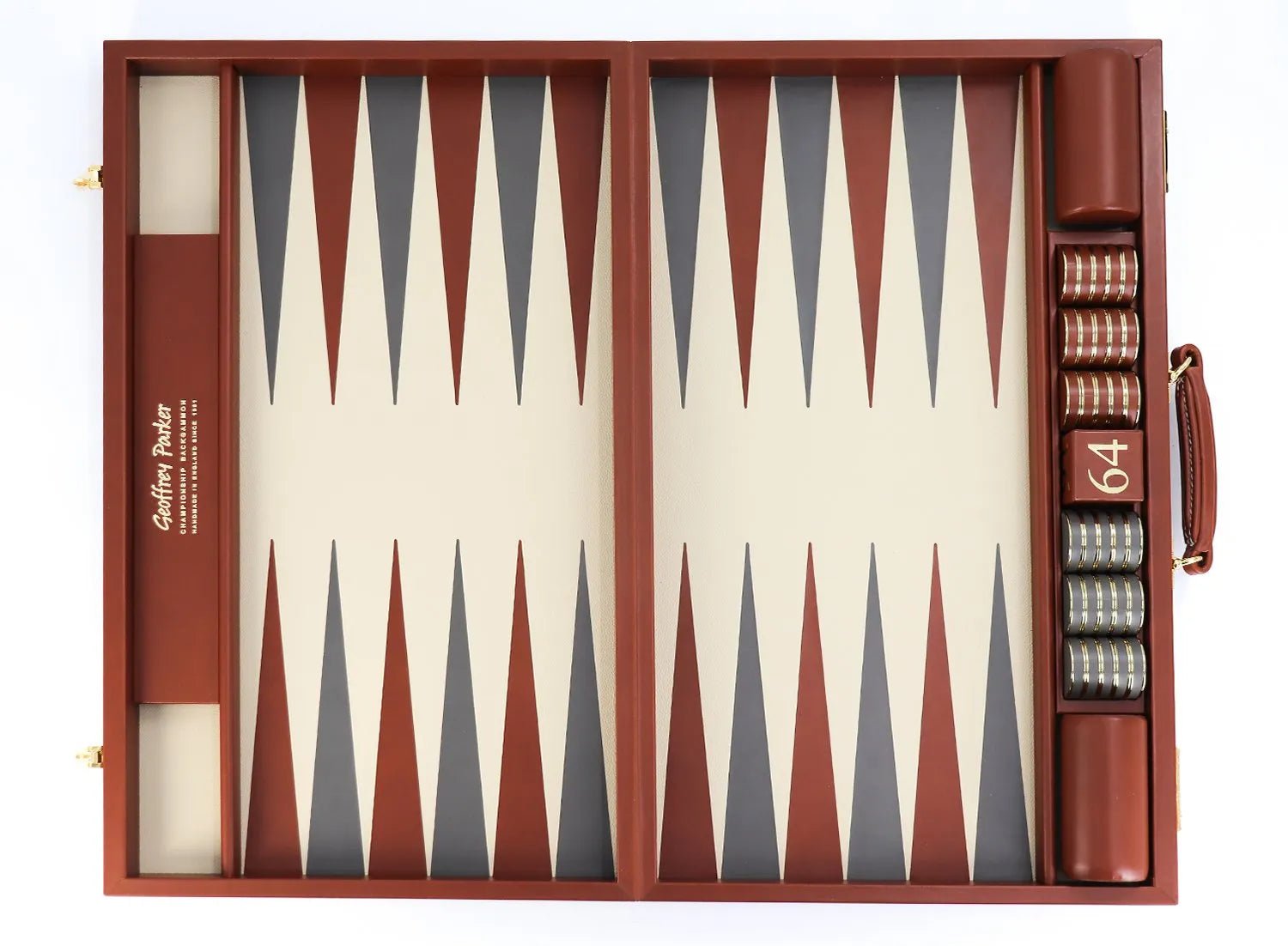 Brown Bridle Backgammon Set (Tournament Size)– Geoffrey Parker - EB London