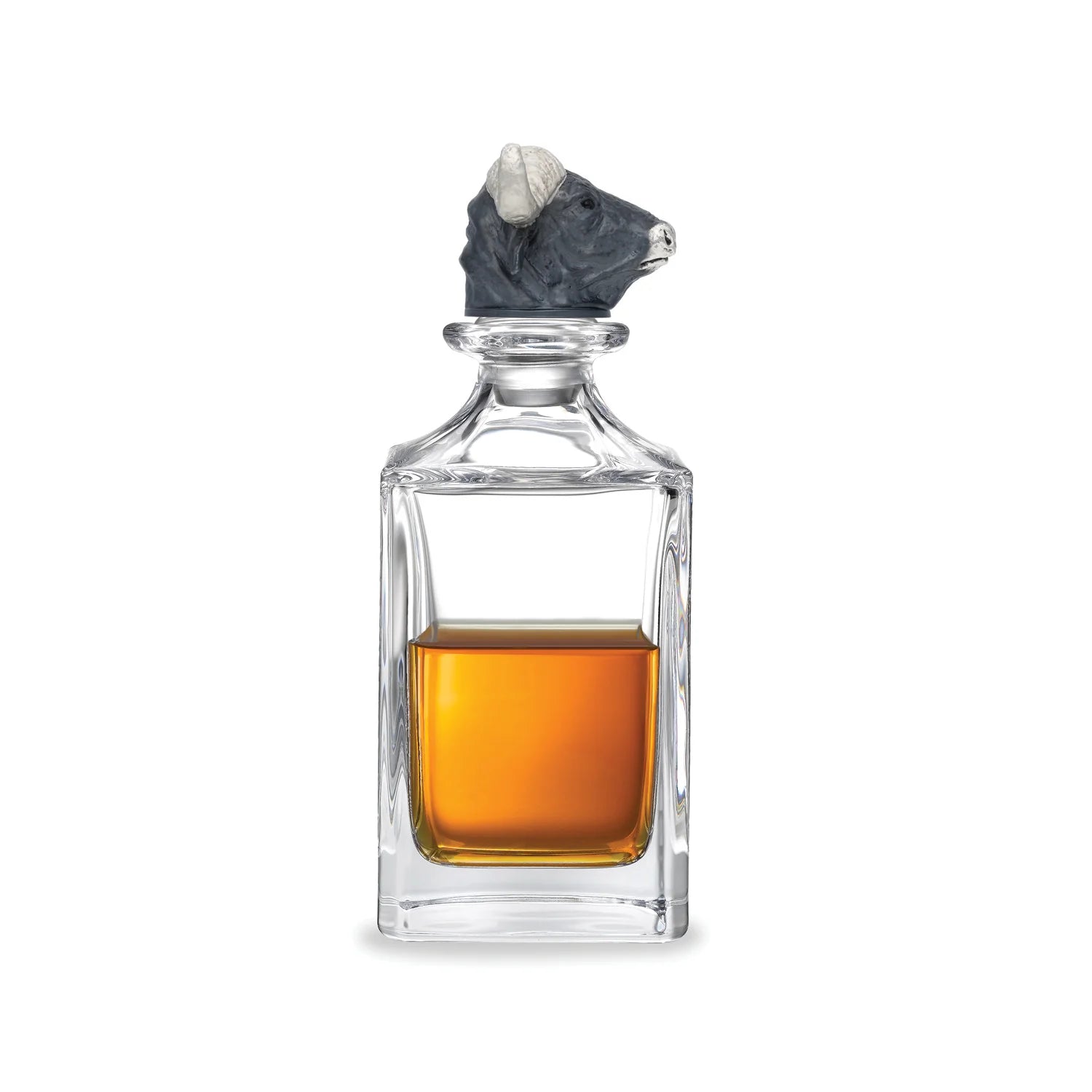 Buffalo head crystal decanter metal-plated stopper by Deakin & Francis at EB London