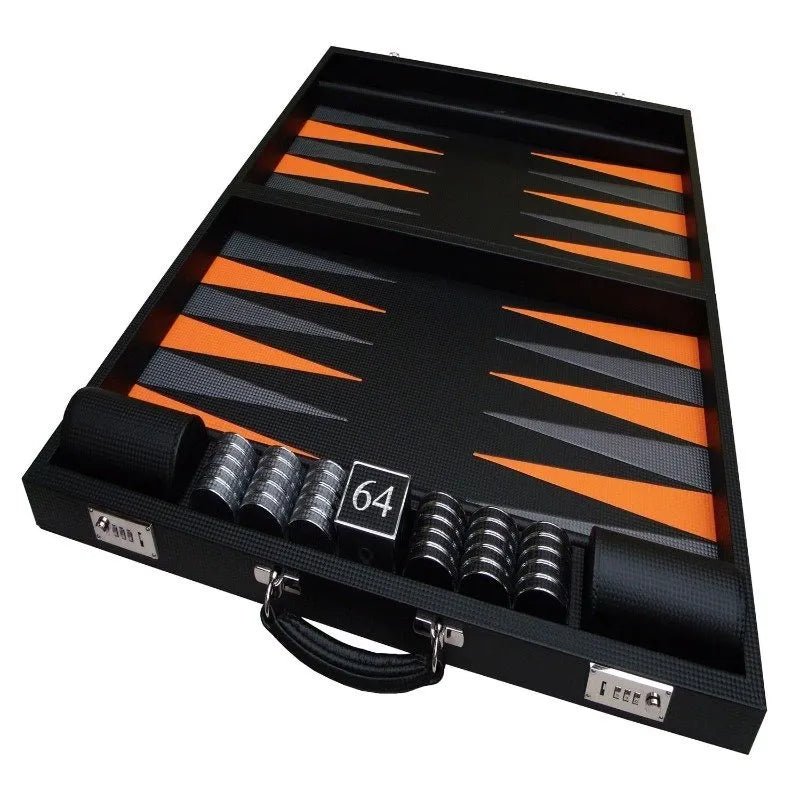 Carbon Fibre Backgammon Board - Geoffery Parker - EB London