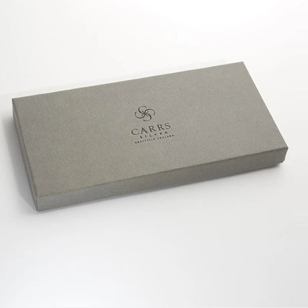 EB London Bead Children’s Cutlery Set in closed presentation box, sterling silver or silver plated, hallmarked, ideal gift for birthday or Christening