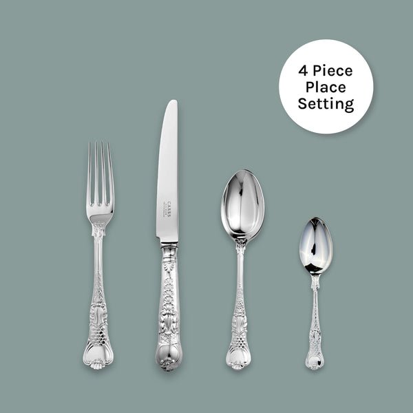 Coburg Cutlery 4 Piece Place Setting - Carrs Silver - EB London