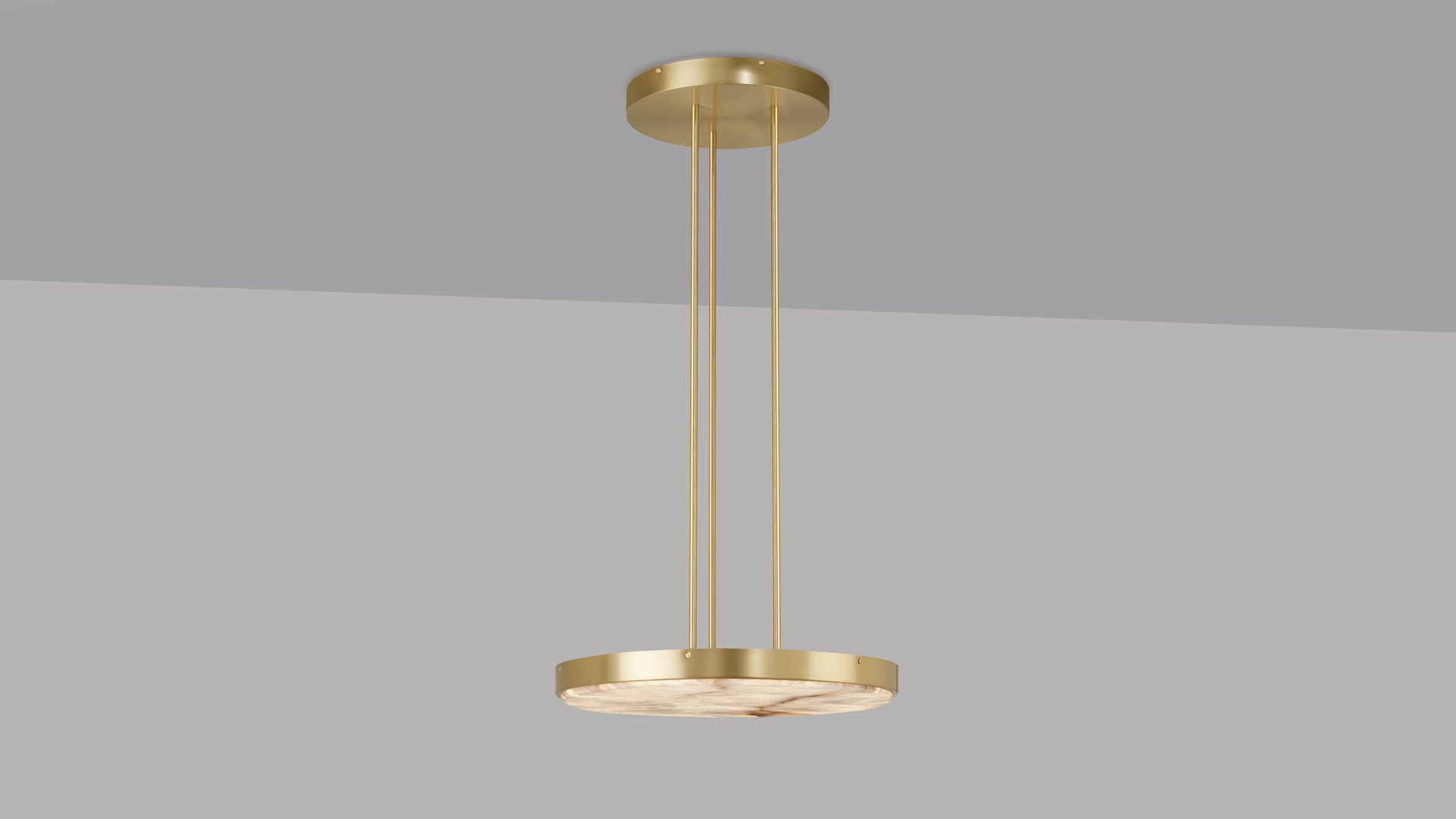 CTO Lighting - Anvers Pendant Light - Satin Brass, Bronze and Alabaster Stone – EB London